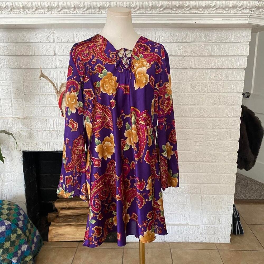 Vintage 90s paisley slip